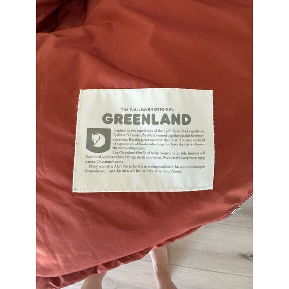 Fjällräven Greenland Down Liner Vest Women Orange Small *marks - Picture 11 of 14